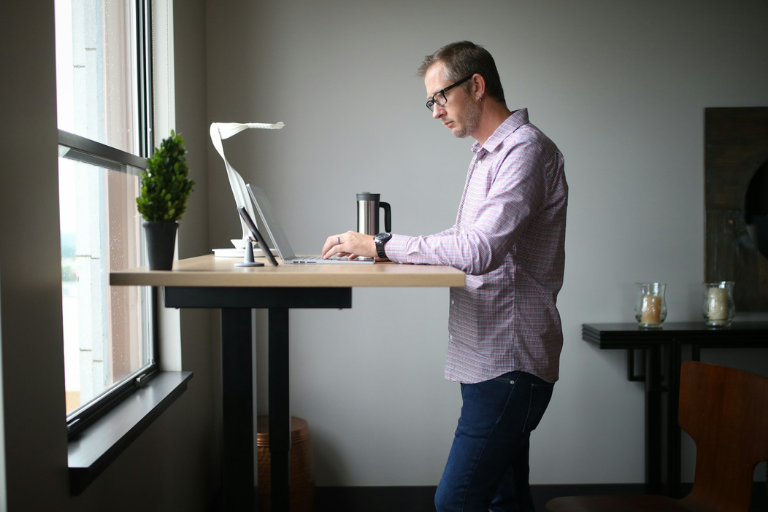 should laptop be at eye level - adjustable desk